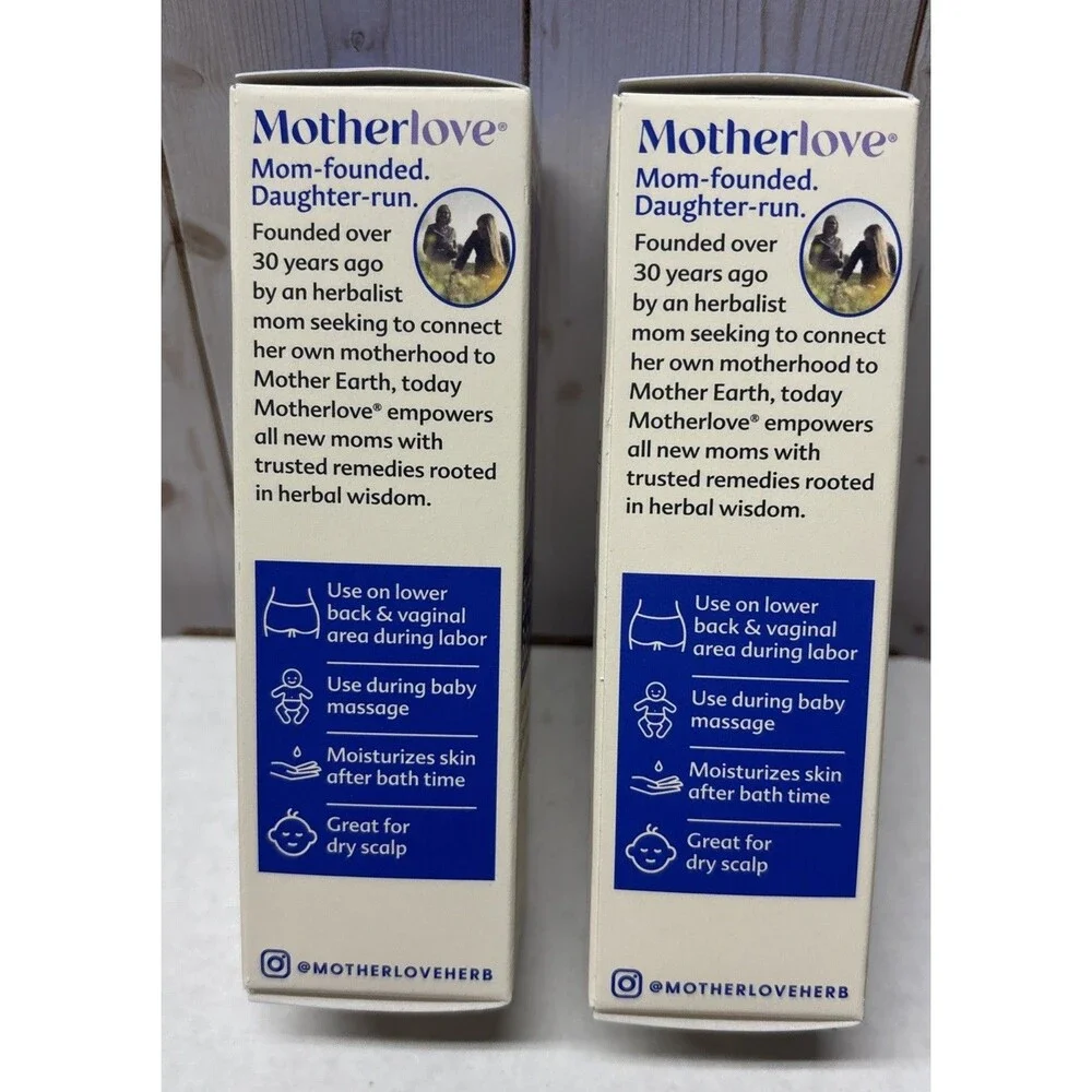 2 Pack Motherlove Massage Birth Baby Oil Gentle Lavender-Infused Perineal Labor